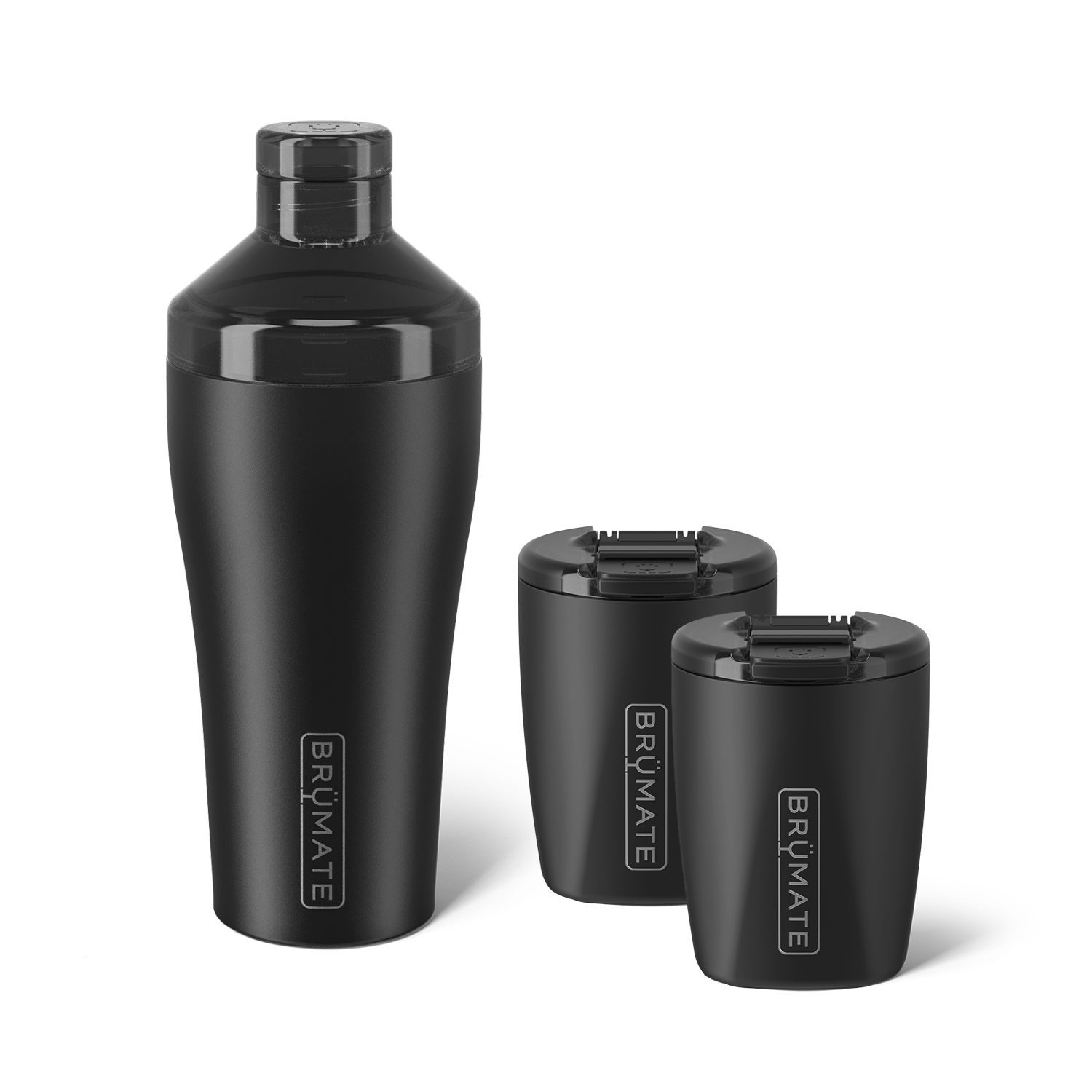 Cocktail Shaker + Rocks Bundle | Matte Black | 22/12oz - Home Care
