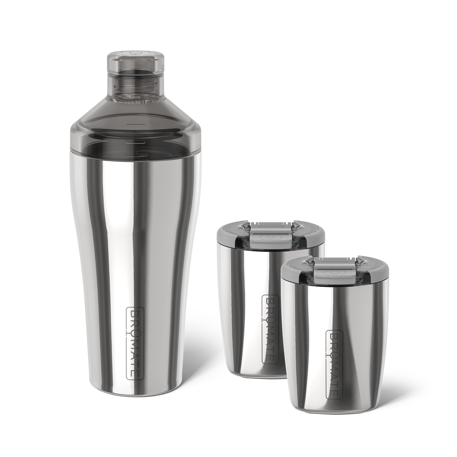 Cocktail Shaker + Rocks Bundle | Polished Stainless | 22/12oz - Clean Daily