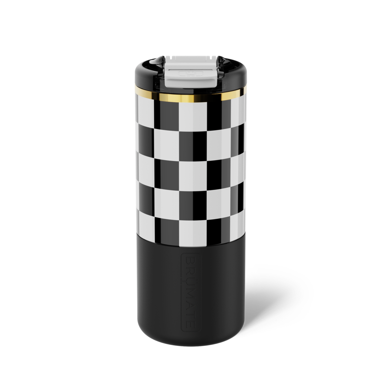 Strova 18oz | Black & White Checker - Clean Daily