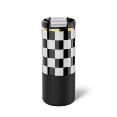 Strova 18oz | Black & White Checker - Clean Daily
