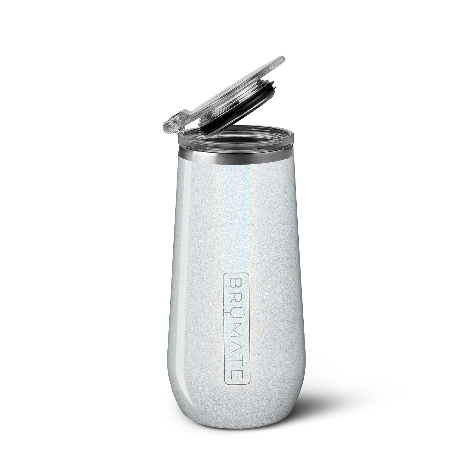Champagne Flute | Glitter White | 12oz - Fresh Pour